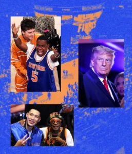 celebrity row Knicks Spurs Game 3