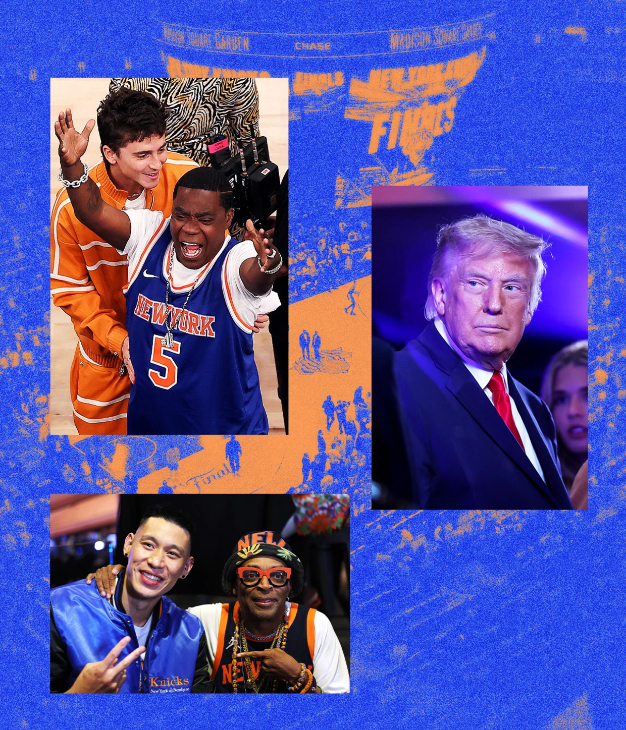 celebrity row Knicks Spurs Game 3