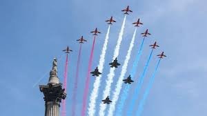 Royal Family Watch Red Arrows Flypast on Buckingham Palace Balcony